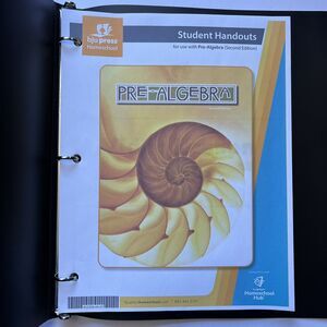 BJU Press Math Pre Algebra Student Handouts 2nd Edition Homeschool Curriculum
